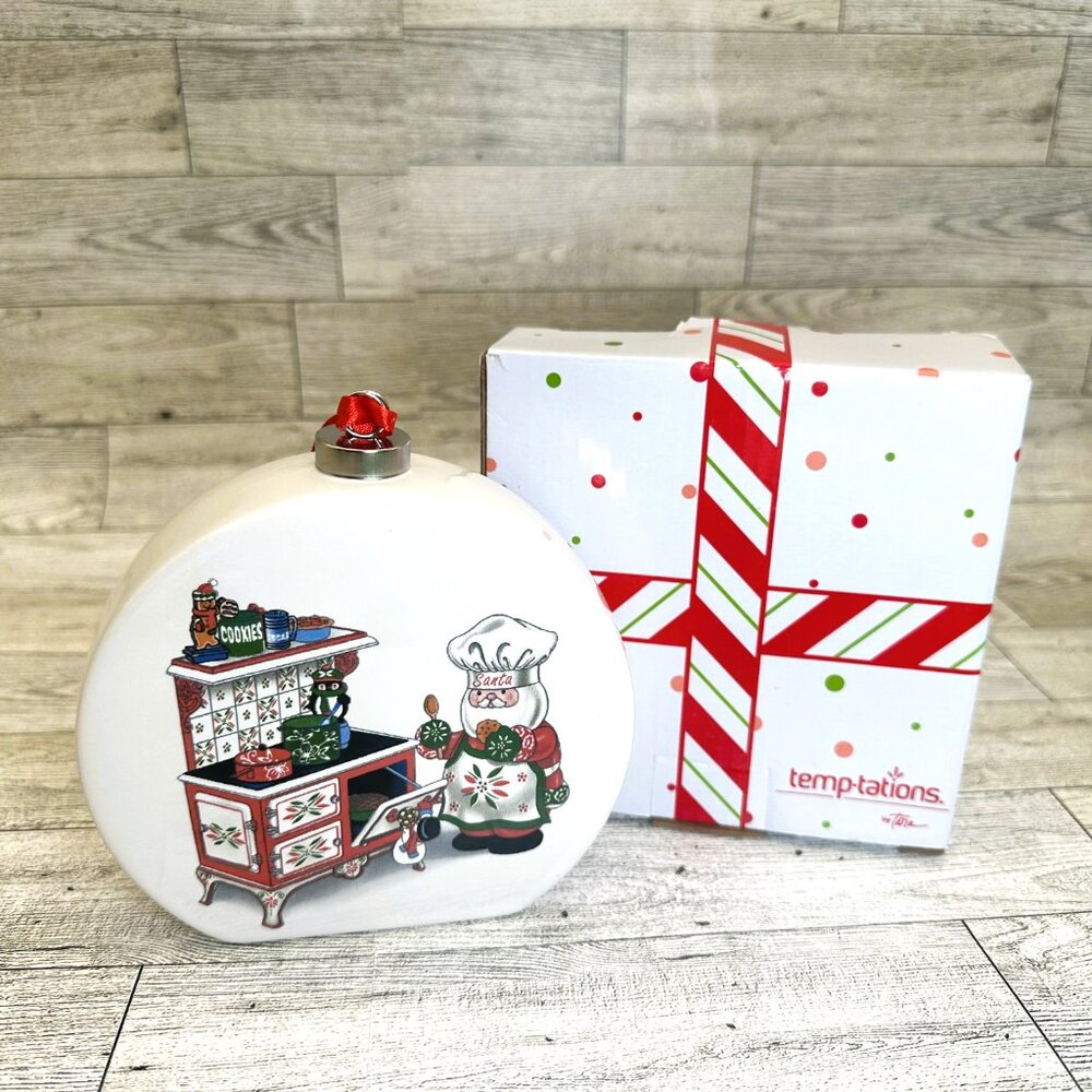 Brand NIB temptations by tara Ceramic Christmas Ornament Eggnog Mousse Recipe